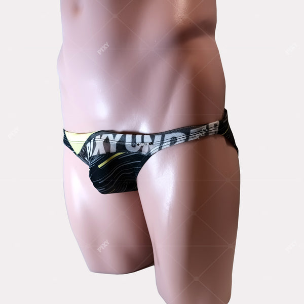 PIXY U-LIFT RACING BIKINI-UNDERWEAR-BLKYLW