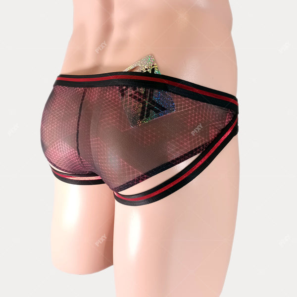 PIXY  MESH 2-IN-1 BIKINI UNDERWEAR- HELL LOVE 2