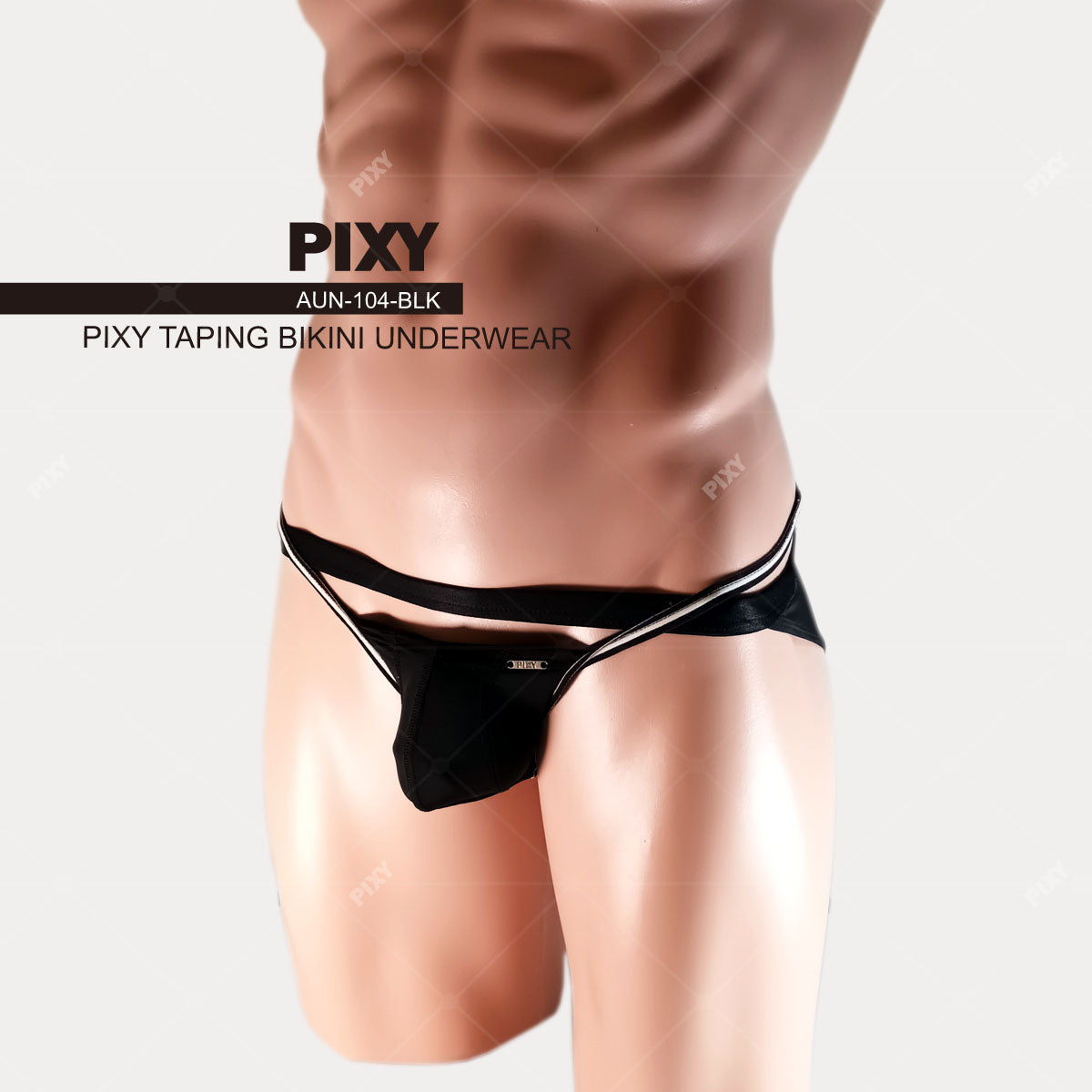 PIXY DOUBLE BANDS BIKINIs UNDERWEAR- BLACK