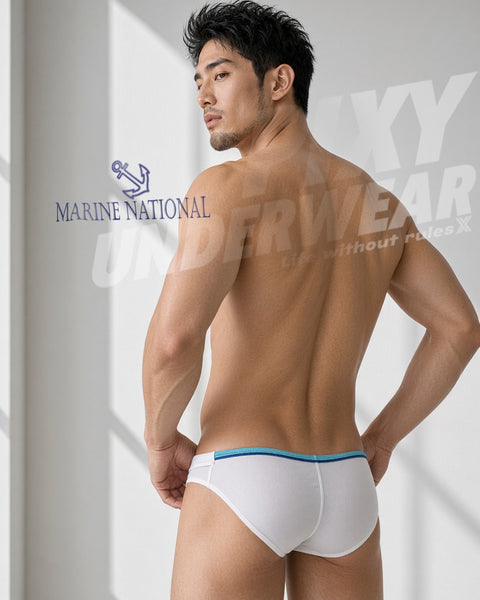 PIXY BULGE POUCH BIKINI UNDERWEAR- MARINE NATIONAL