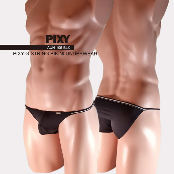 PIXY TANGAS UNDERWEAR- BLACK SHEER MAX