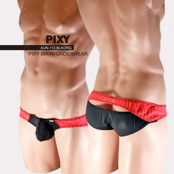PIXY  CUTOUT BACK BIKINI UNDERWEAR- FIRE
