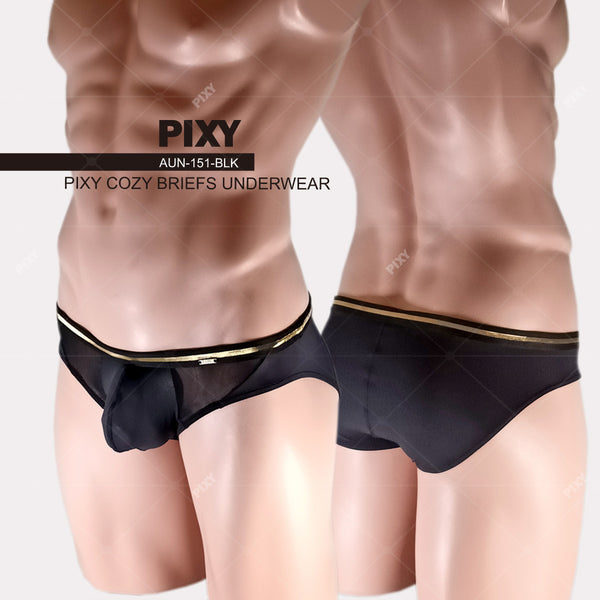 PIXY  COZY U-POUCH BIKINI UNDERWEAR- BLACK