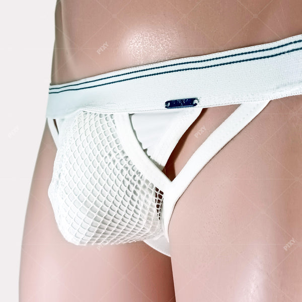 PIXY MESH POUCH JOCK STRAPS UNDERWEAR- MARINE