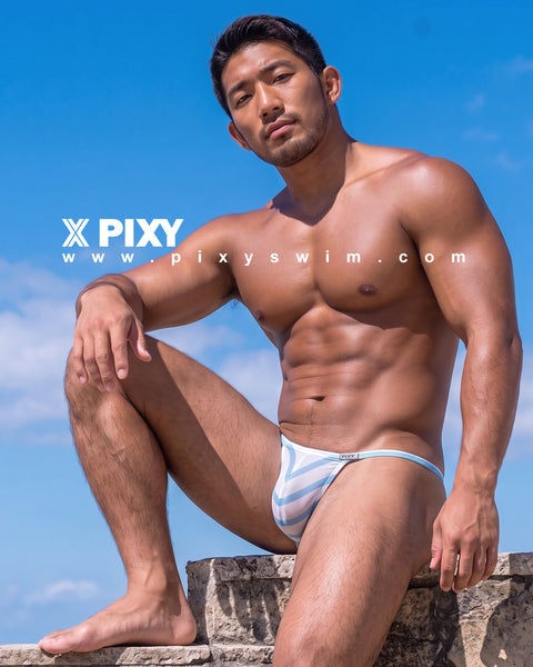 PIXY LOW RISE THONGS UNDERWEAR- MARINE NATION