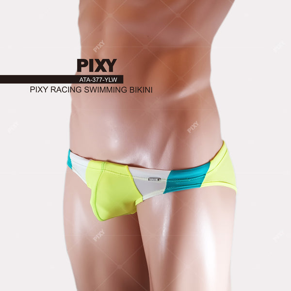 PIXY U-LIFT RACING BIKINI-SWIMWEAR-YELLOW