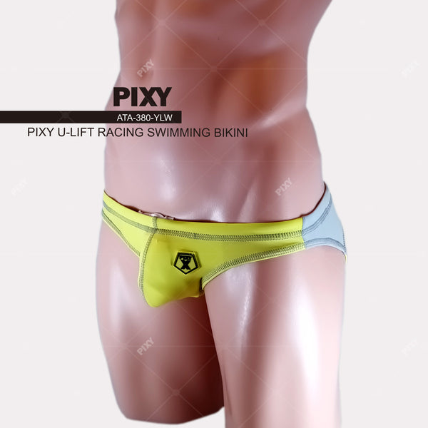 PIXY U-LIFT RACING BIKINI-SWIMWEAR-YELLOW