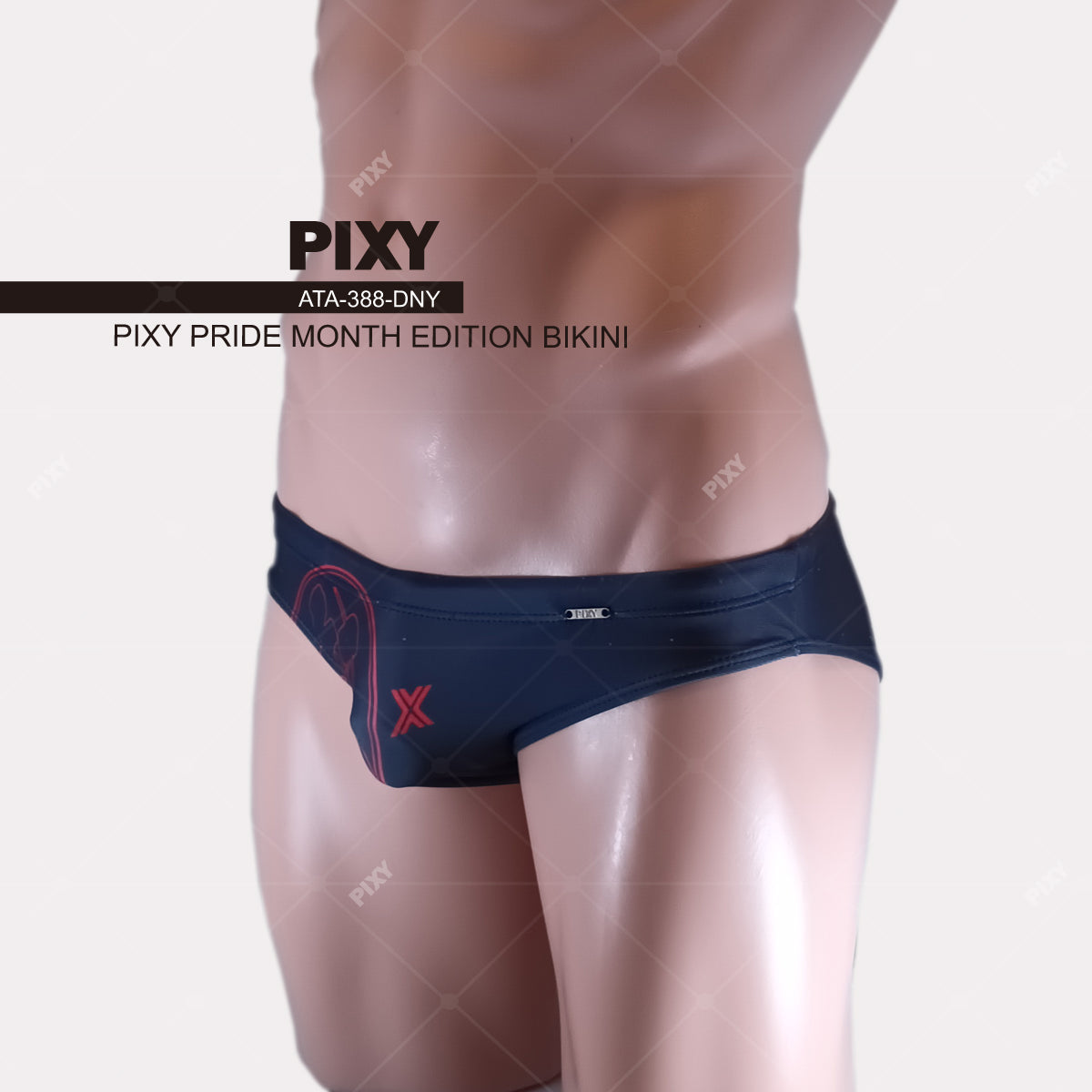 PIXY  PRIDE MONTH EDITION BIKINI- RAINBOW SWIMWEAR-NAVY