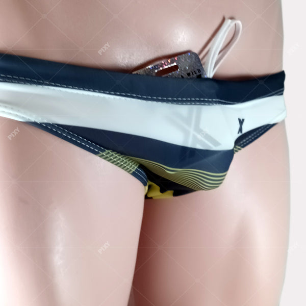 PIXY LOW RISE RACING BIKINI-MARINE