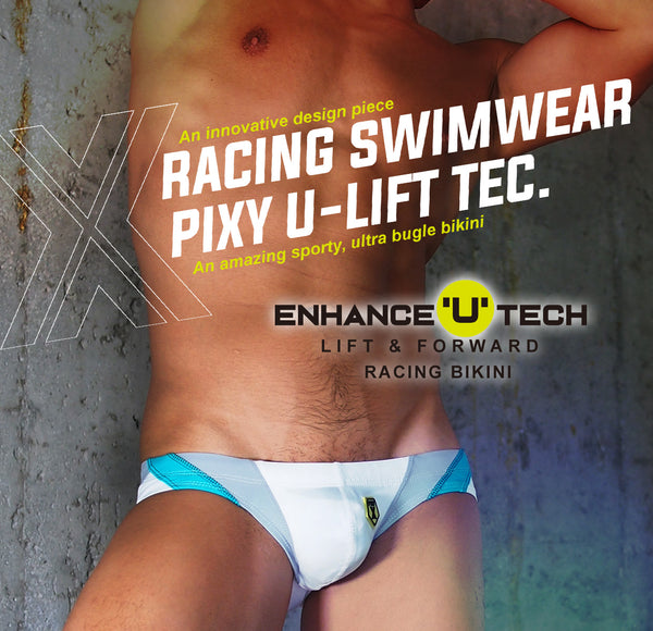 PIXY U-LIFT RACING BIKINI-SWIMWEAR-WHT