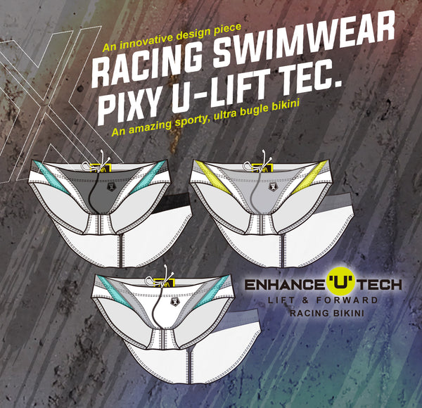 PIXY U-LIFT RACING BIKINI-SWIMWEAR-LGY