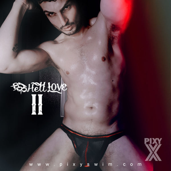 PIXY  MESH 2-IN-1 BIKINI UNDERWEAR- HELL LOVE 2