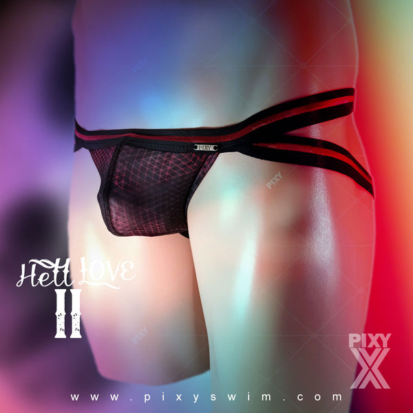 PIXY MESH X-JOCK STRAP UNDERWEAR  - HELL LOVE 2