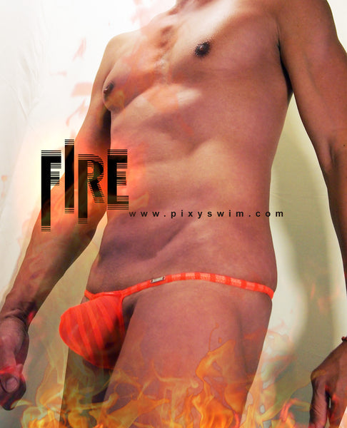 PIXY U-RING LEFT FORWARD THONG- UNDERWEAR-FIRE