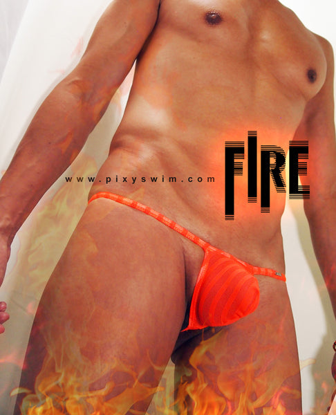 PIXY U-RING LEFT FORWARD THONG- UNDERWEAR-FIRE