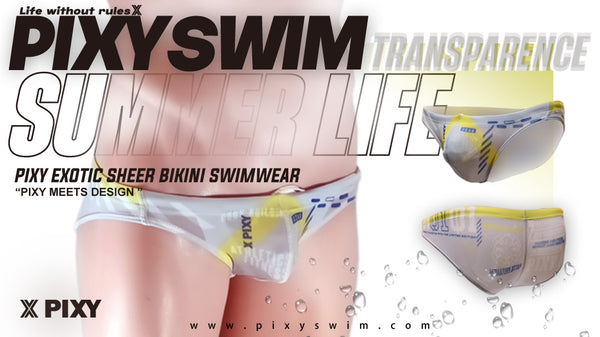 PIXY LOW RISE SHEER POUCH BIKINI-SUMMER