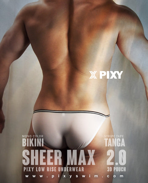 PIXY TANGAS UNDERWEAR- BLACK SHEER MAX 2