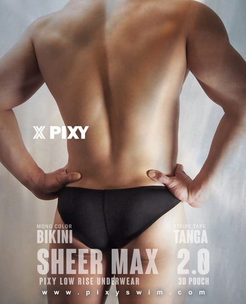 PIXY STRESS FREE BULGE POUCH UNDERWEAR- SHEER MAX2