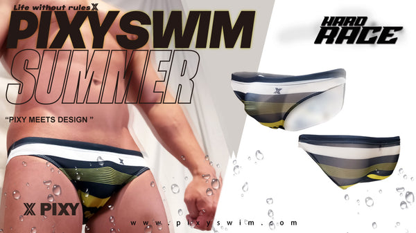 PIXY LOW RISE RACING BIKINI-MARINE