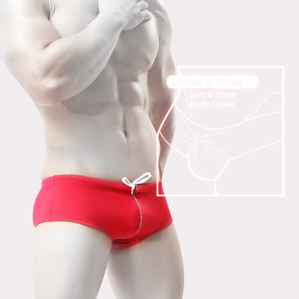 PIXY DEEP CUT SWIM BRIEFS-RED