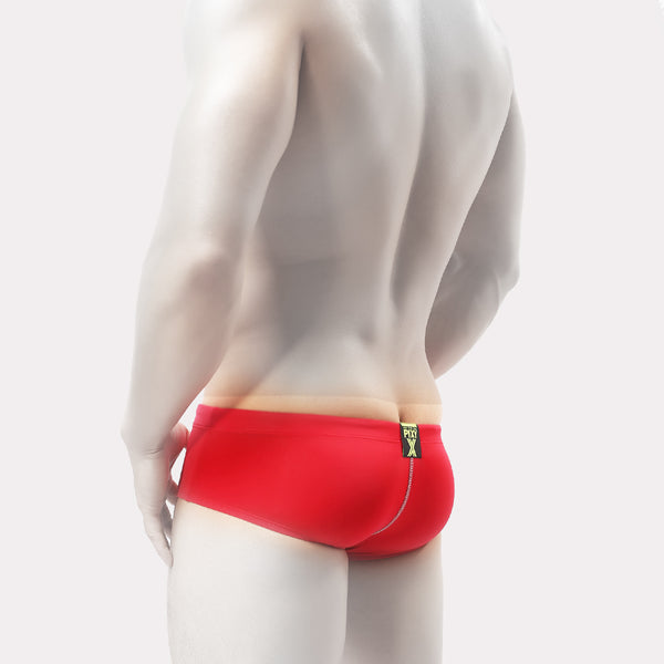 PIXY DEEP CUT SWIM BRIEFS-RED