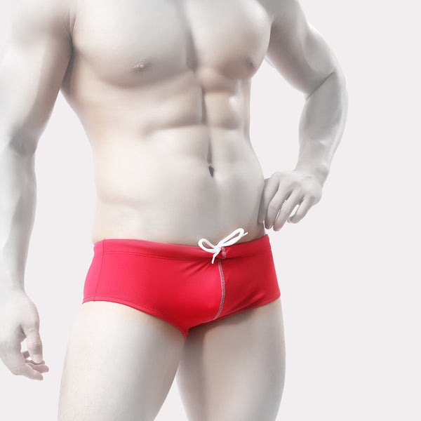 PIXY DEEP CUT SWIM BRIEFS-RED