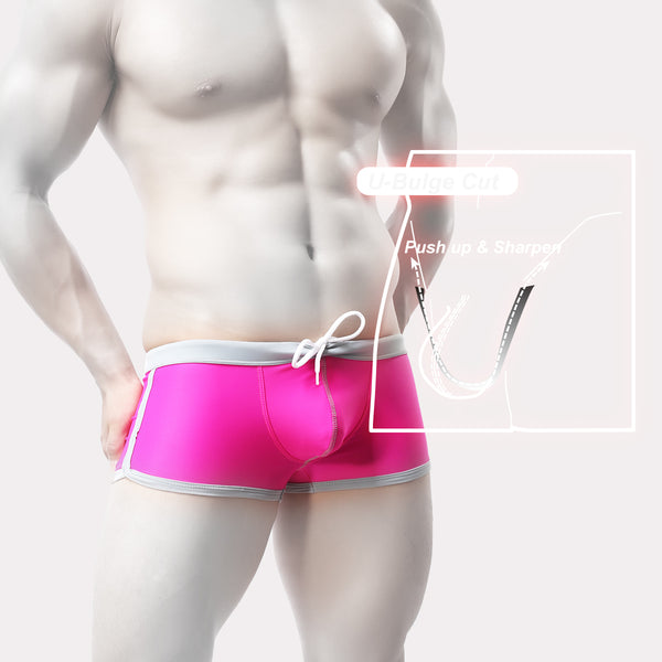 PIXY POUCH SWIM TRUNKS ⁠- PINK