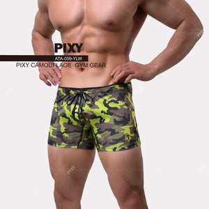 PIXY EC-FREE GYM GEAR SWIM JAMMERS-CAMOUFLAGE