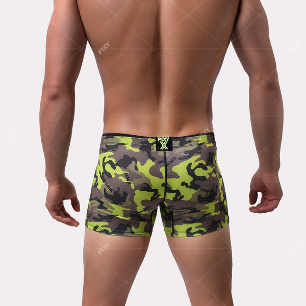 PIXY EC-FREE GYM GEAR SWIM JAMMERS-CAMOUFLAGE