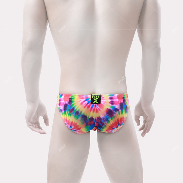 PIXY POUCH MAX TANNING BIKINI-RAINBOW TIE DYED