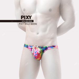 PIXY POUCH MAX TANNING BIKINI-RAINBOW TIE DYED