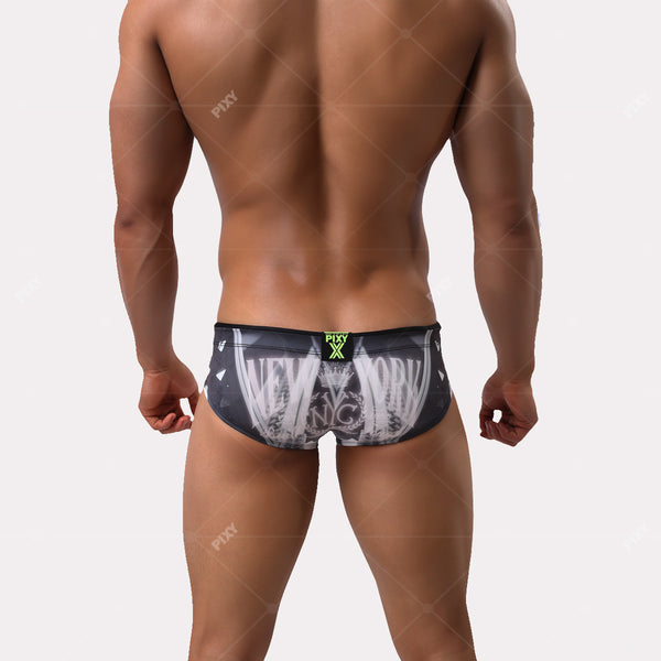 PIXY LOW RISE RACING BRIEFS-BLACK