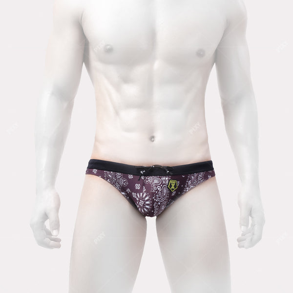 PIXY POUCH MAX LOW RISE SWIM BRIEFS-PAISLEY