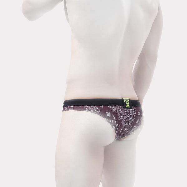 PIXY POUCH MAX LOW RISE SWIM BRIEFS-PAISLEY