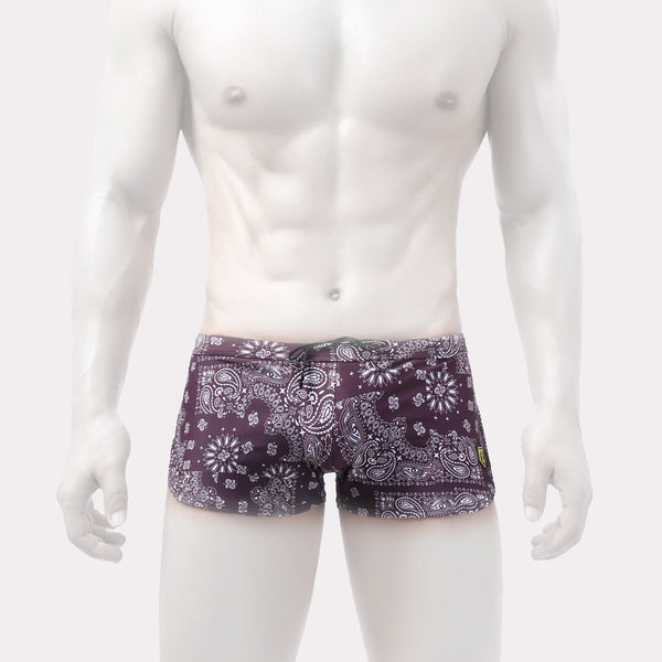 PIXY SWIM & GYM SHORTS-PAISLEY