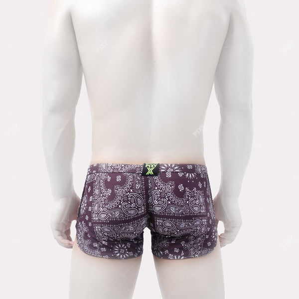 PIXY SWIM & GYM SHORTS-PAISLEY