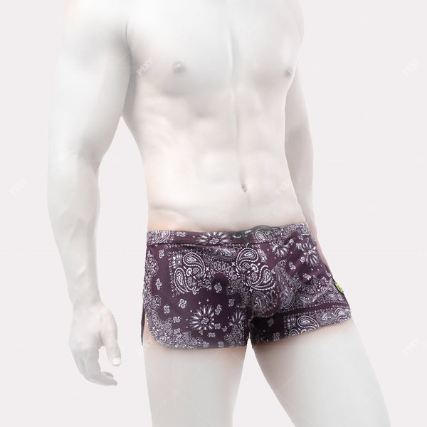 PIXY SWIM & GYM SHORTS-PAISLEY