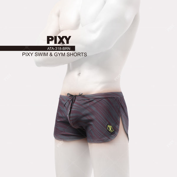 PIXY SWIM & GYM SHORTS-THUNDER WAVES