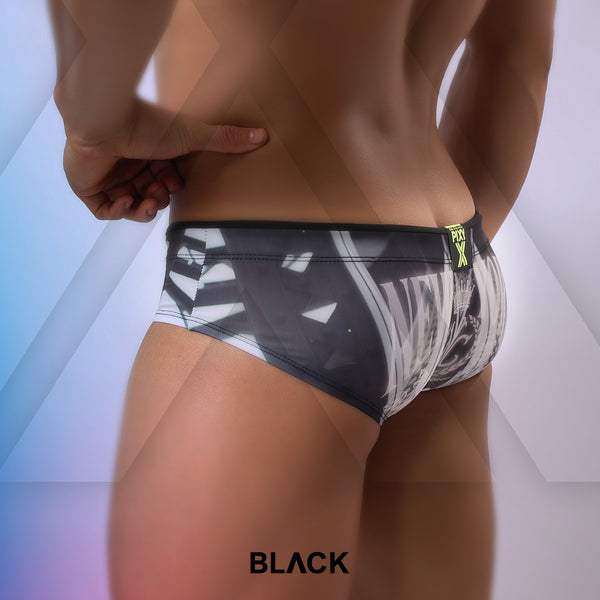 PIXY LOW RISE RACING BRIEFS-BLACK