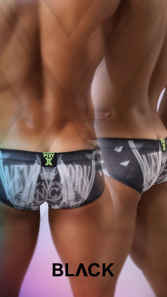 PIXY LOW RISE RACING BRIEFS-BLACK