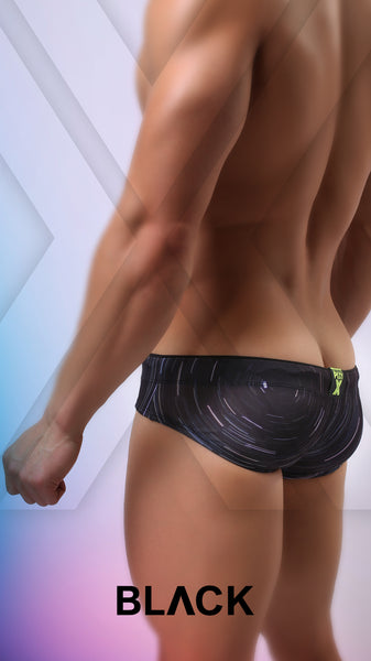 PIXY LOW RISE RACING BRIEFS-BLACK